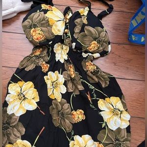 Vintage yellow sunflower sundress
